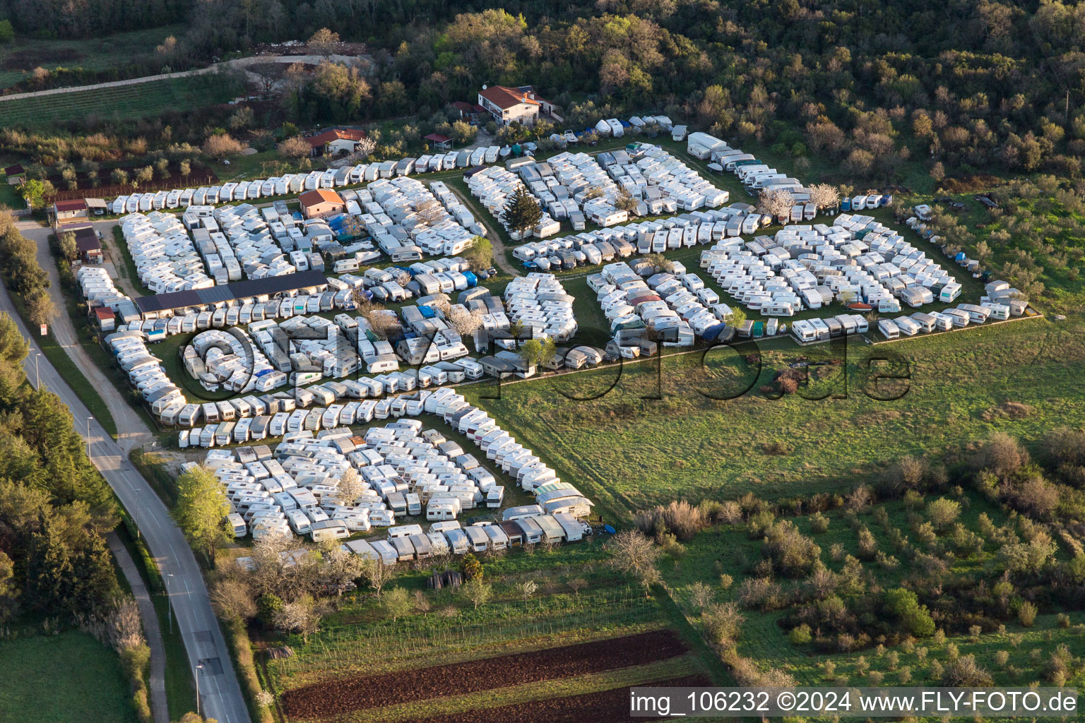 Stancija Valkanela dans le département Gespanschaft Istrien, Croatie d'en haut