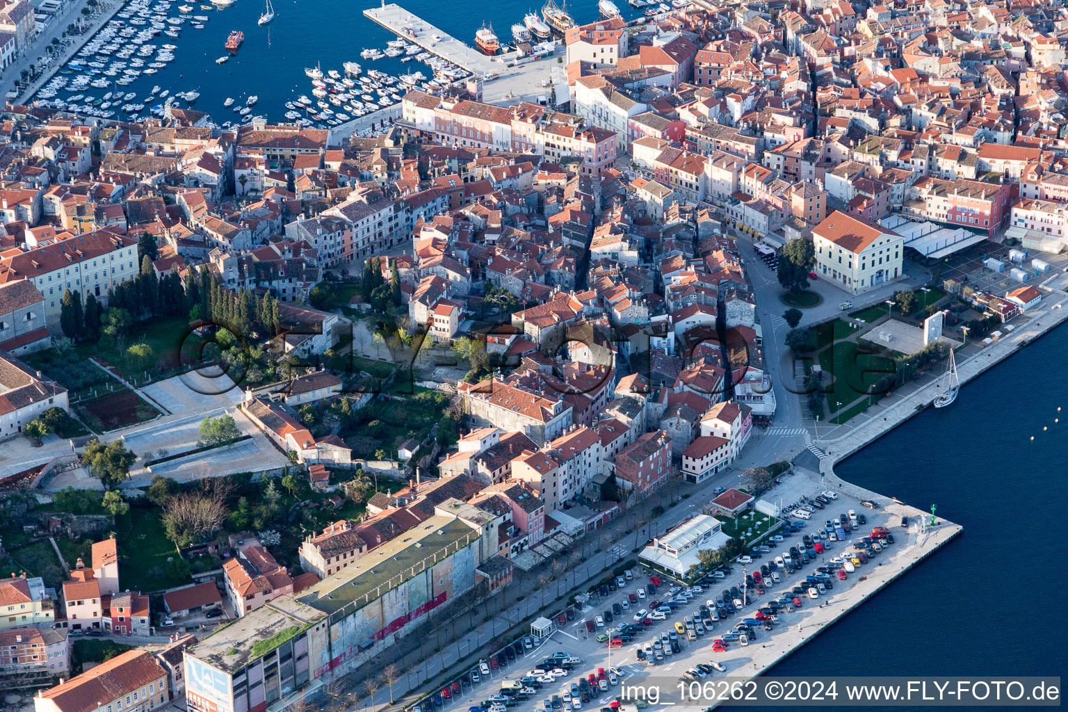 Rovinj dans le département Gespanschaft Istrien, Croatie hors des airs