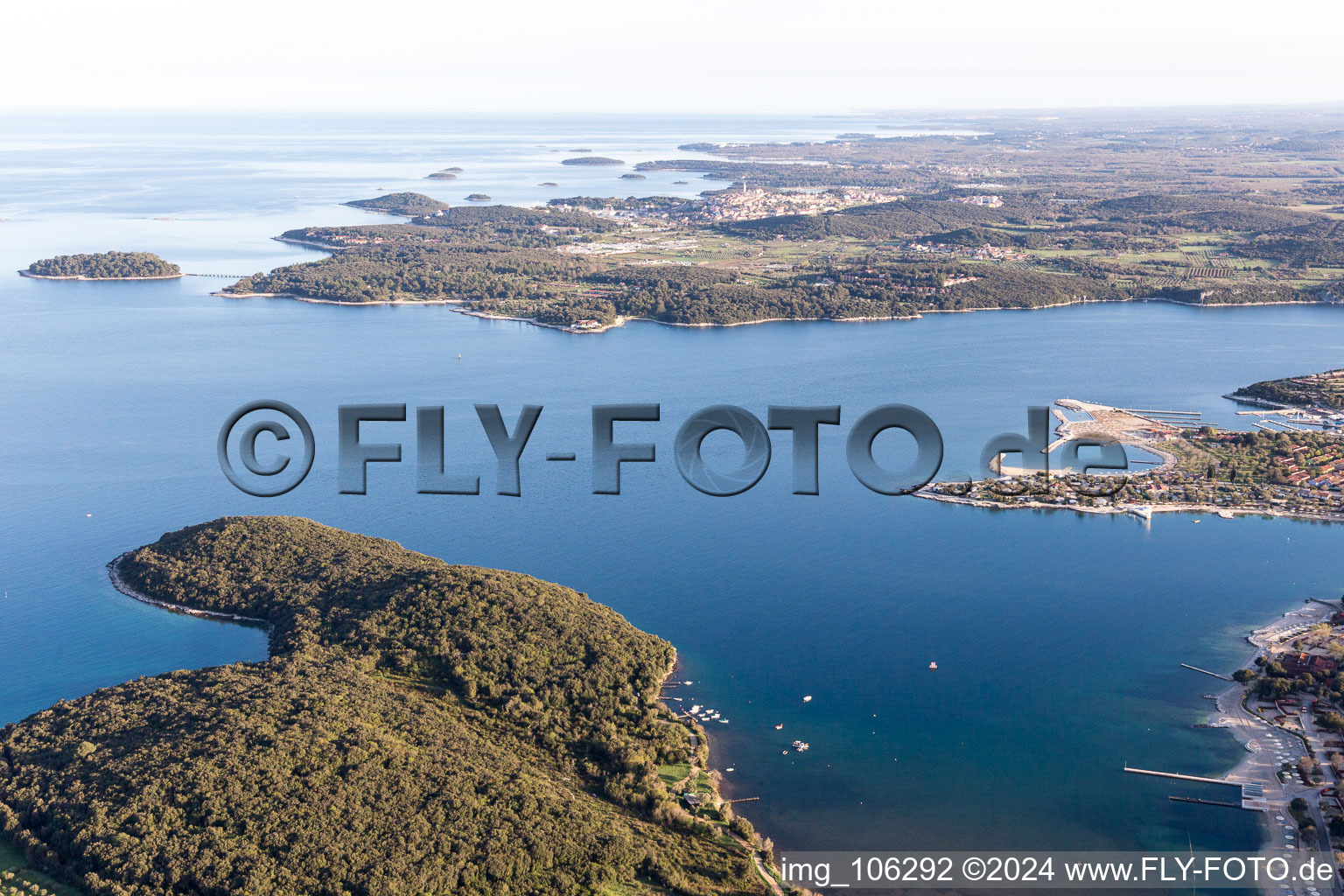 Enregistrement par drone de Rovinj dans le département Gespanschaft Istrien, Croatie