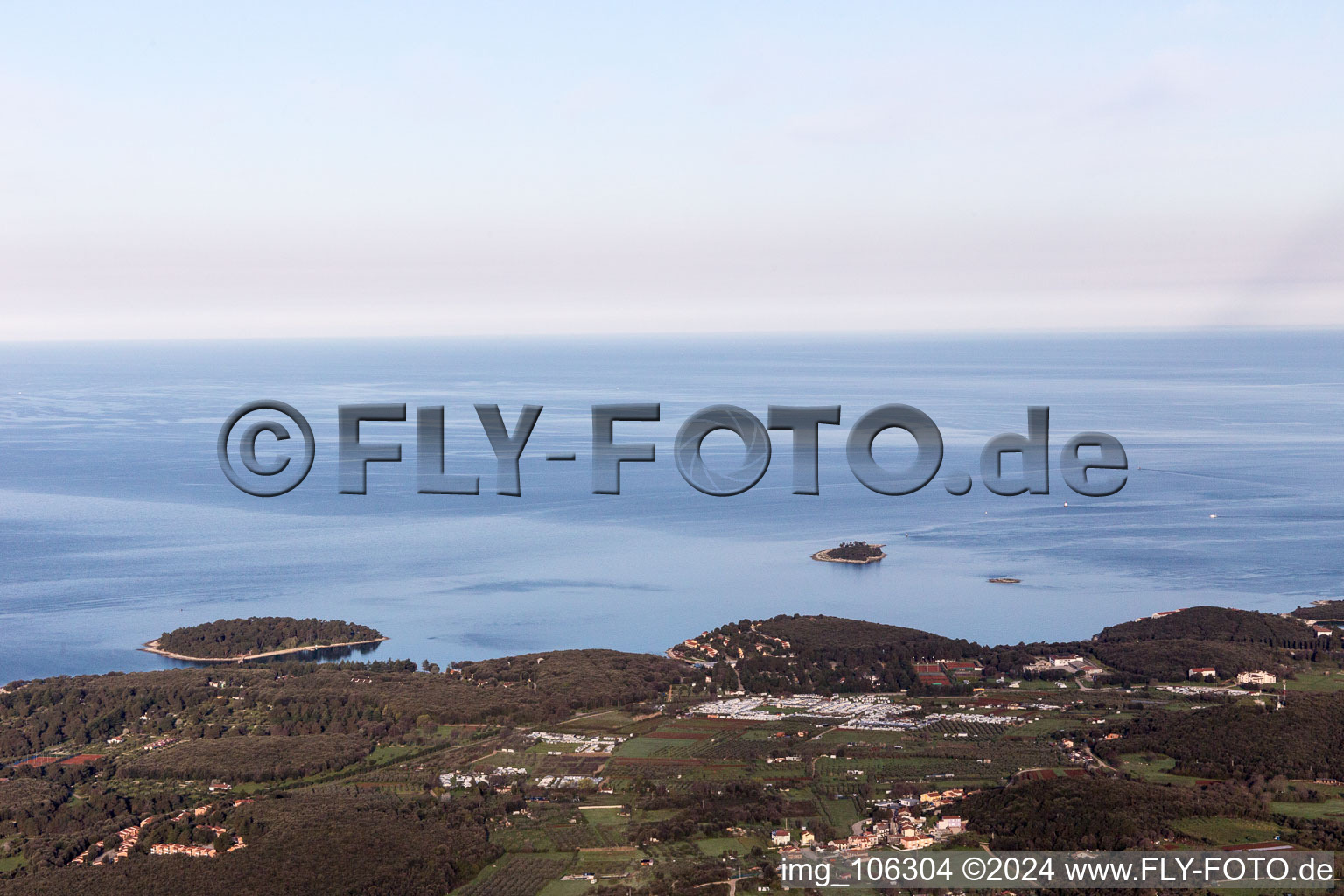 Vrsar dans le département Gespanschaft Istrien, Croatie vue du ciel