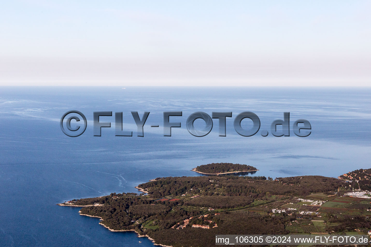 Enregistrement par drone de Vrsar dans le département Gespanschaft Istrien, Croatie