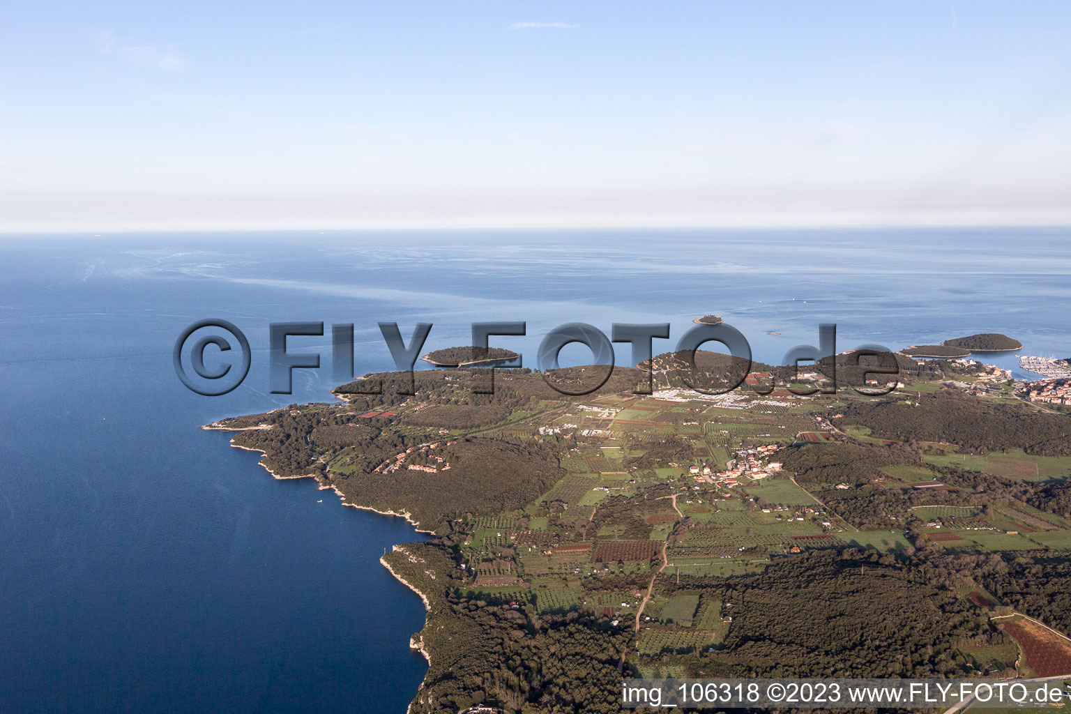Enregistrement par drone de Vrsar dans le département Istrie, Croatie
