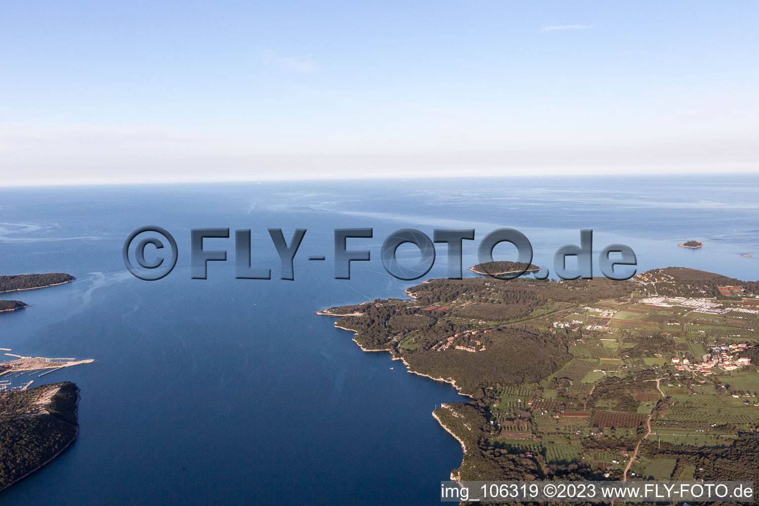 Image drone de Vrsar dans le département Istrie, Croatie