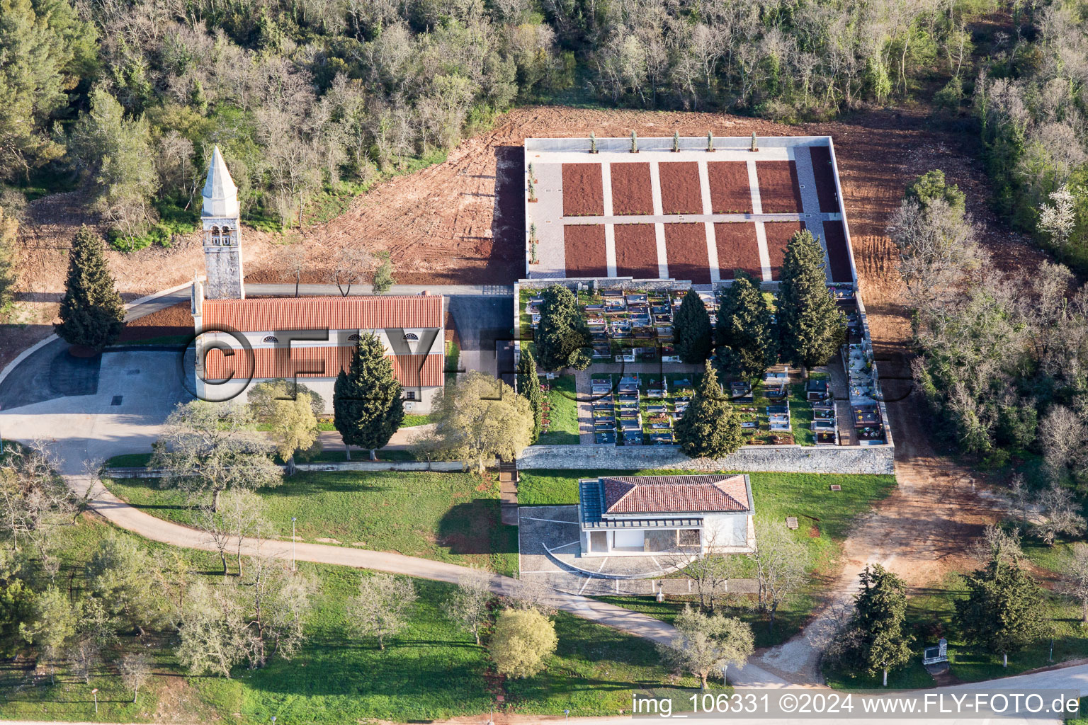 Fuškulin dans le département Gespanschaft Istrien, Croatie d'en haut