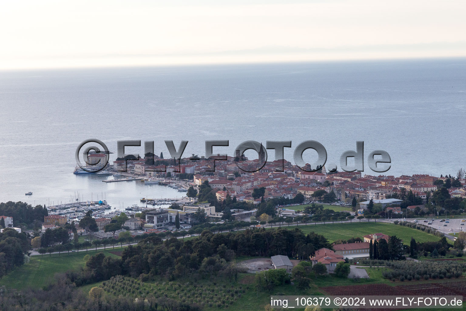 Sveti Duh dans le département Gespanschaft Istrien, Croatie depuis l'avion