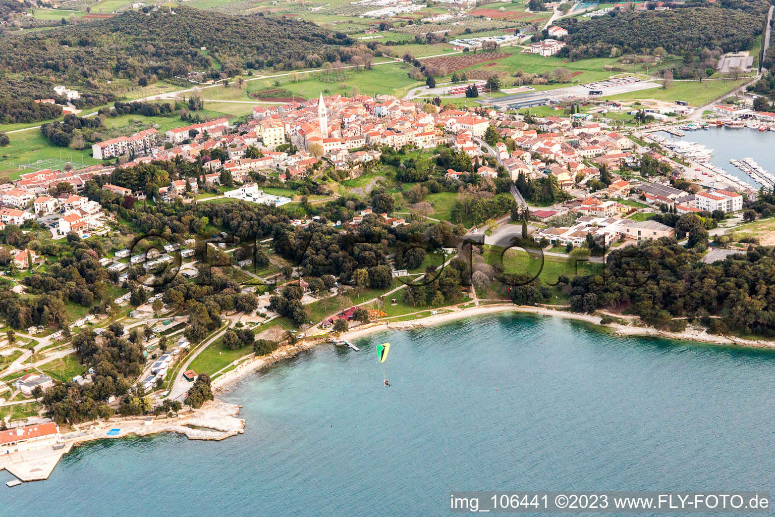 Stancija Valkanela dans le département Istrie, Croatie vu d'un drone