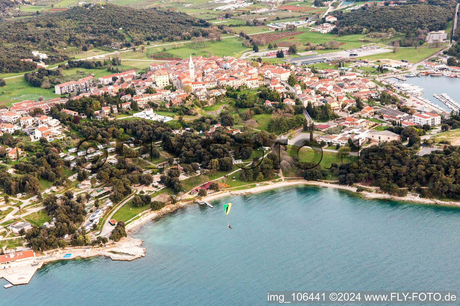 Stancija Valkanela dans le département Gespanschaft Istrien, Croatie vu d'un drone