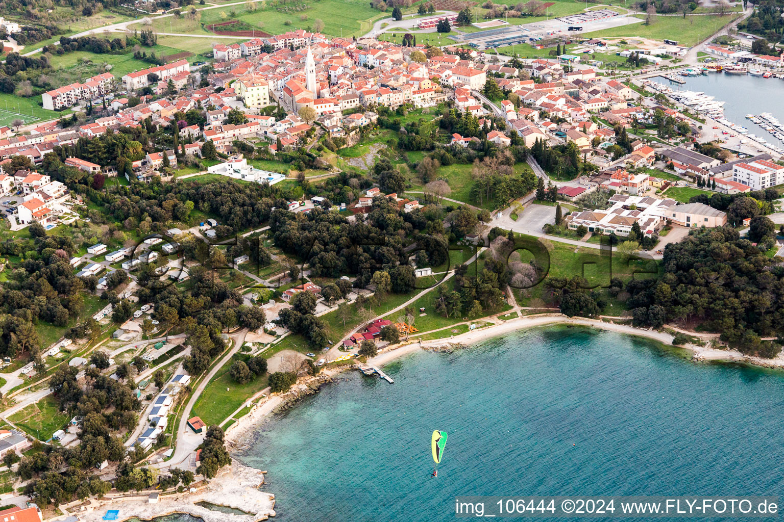 Vue oblique de Stancija Valkanela dans le département Gespanschaft Istrien, Croatie