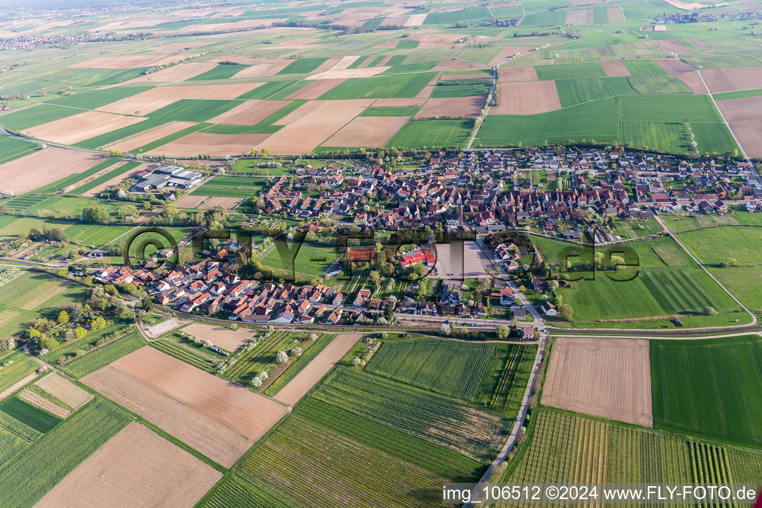 Quartier Kapellen in Kapellen-Drusweiler dans le département Rhénanie-Palatinat, Allemagne vue du ciel