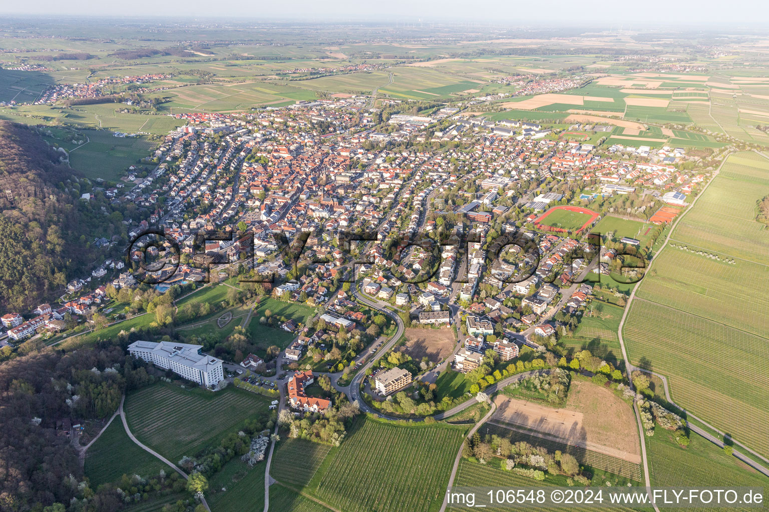 Photographie aérienne de Bad Bergzabern dans le département Rhénanie-Palatinat, Allemagne