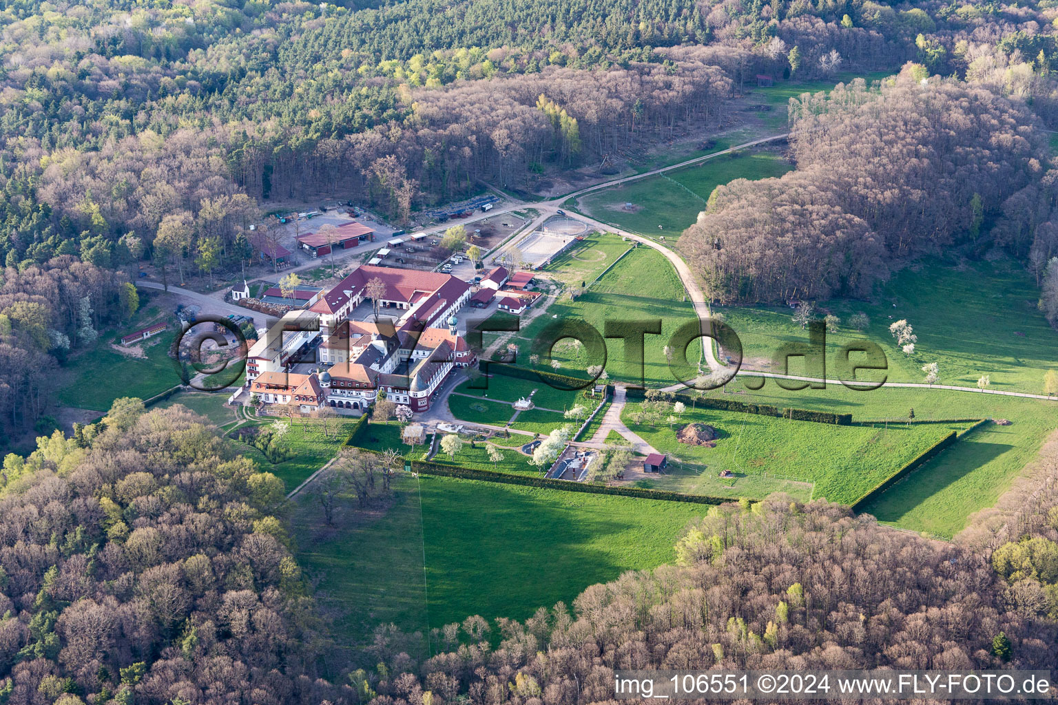 Vue oblique de Bad Bergzabern dans le département Rhénanie-Palatinat, Allemagne