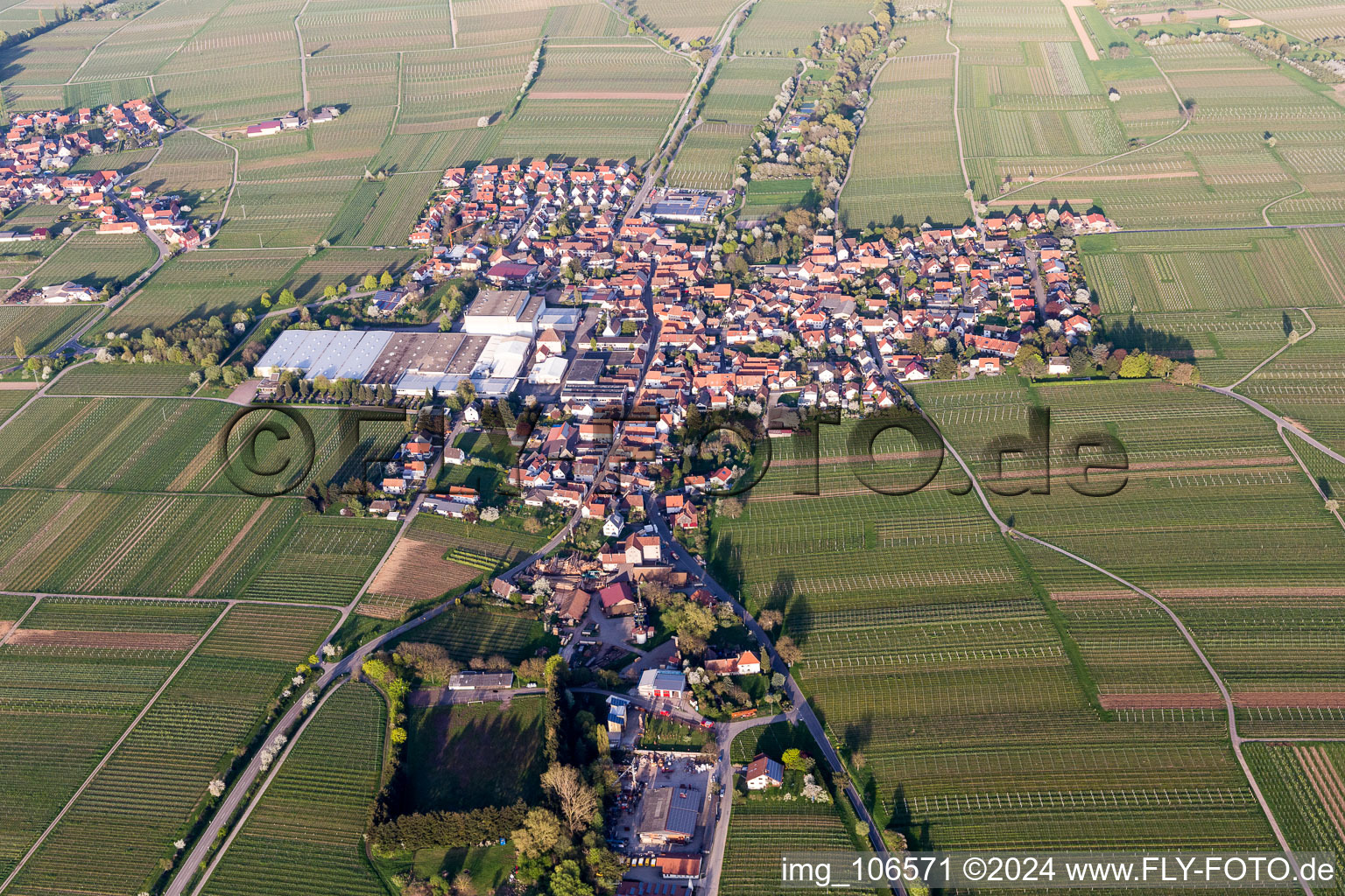 Image drone de Böchingen dans le département Rhénanie-Palatinat, Allemagne