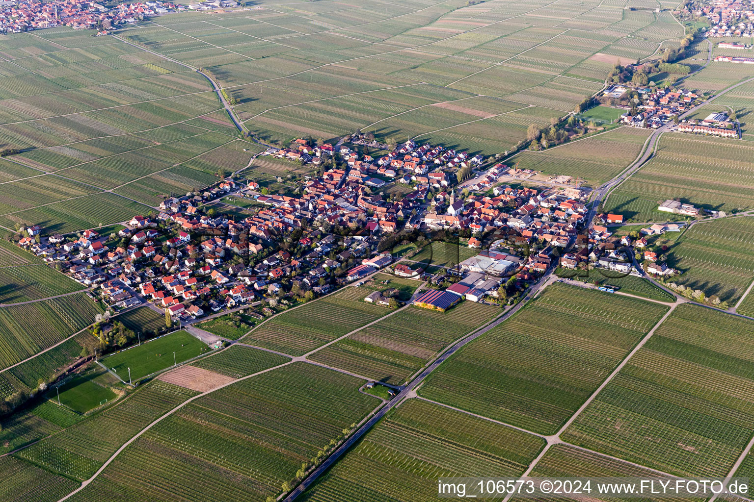 Vue oblique de Hainfeld dans le département Rhénanie-Palatinat, Allemagne