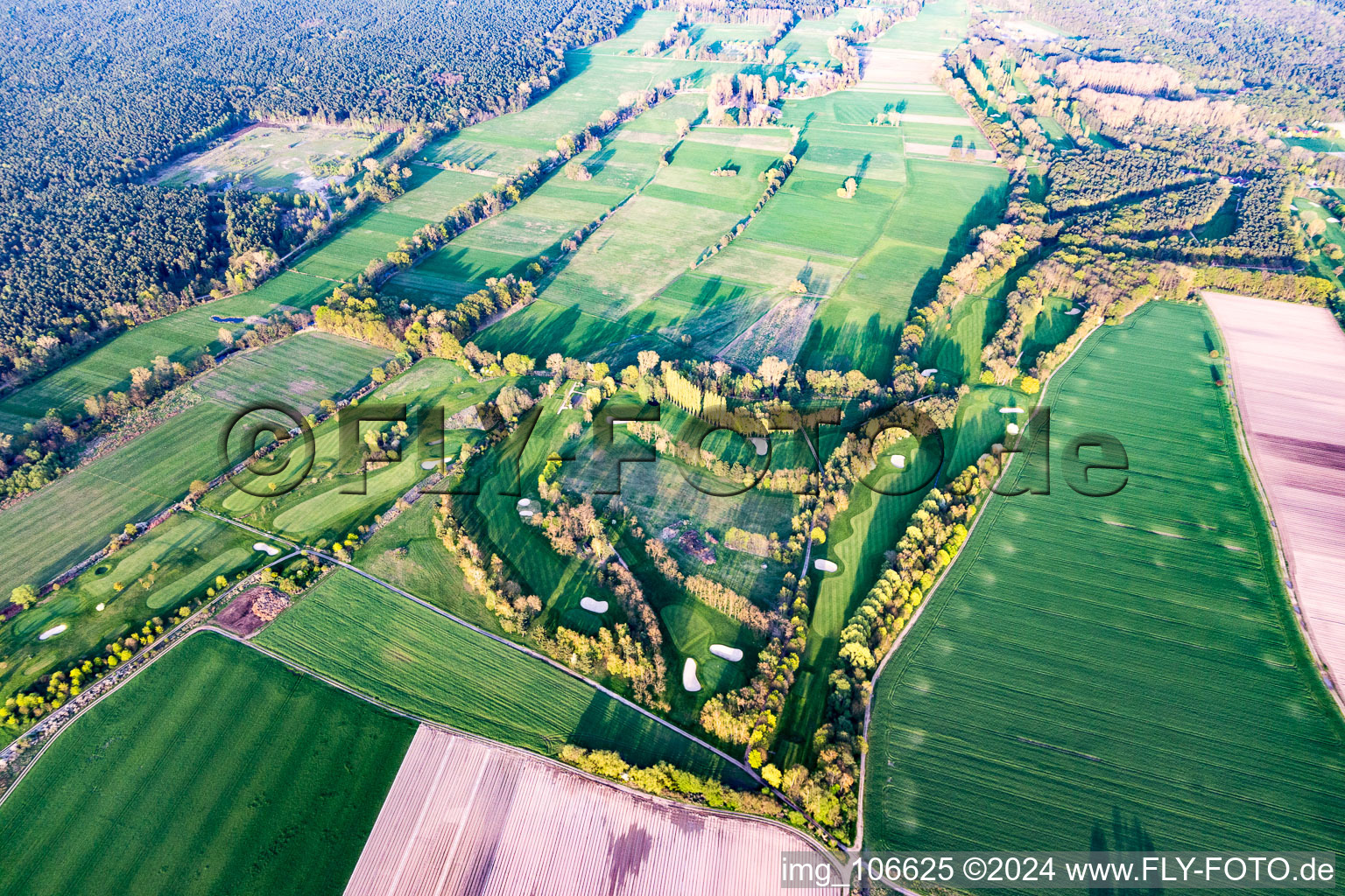 Vue aérienne de Golf Club Palatinat à le quartier Geinsheim in Neustadt an der Weinstraße dans le département Rhénanie-Palatinat, Allemagne