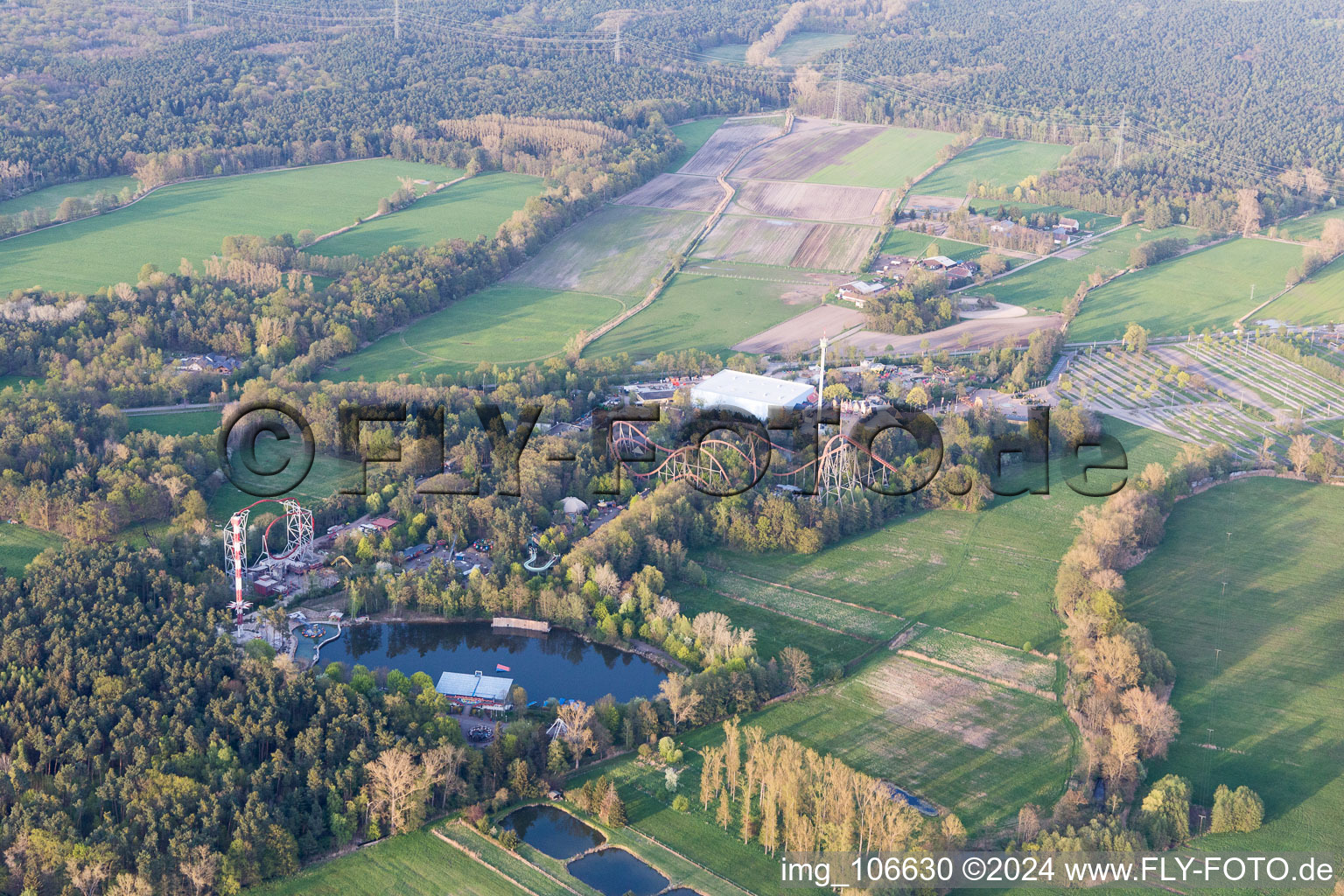 Vue oblique de Parc de vacances à Haßloch dans le département Rhénanie-Palatinat, Allemagne