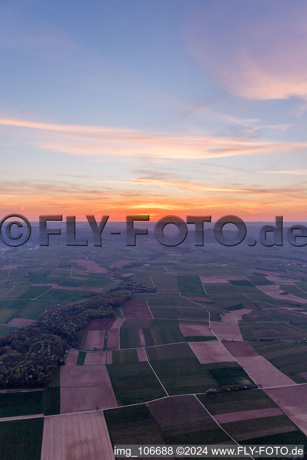 Enregistrement par drone de Niederhorbach dans le département Rhénanie-Palatinat, Allemagne