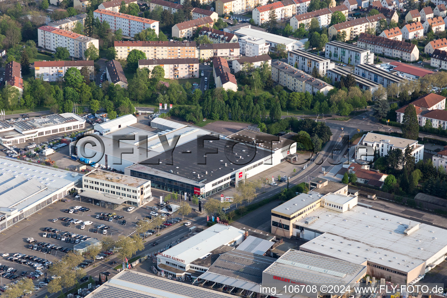 Vue aérienne de Ufer GmbH à Landau in der Pfalz dans le département Rhénanie-Palatinat, Allemagne