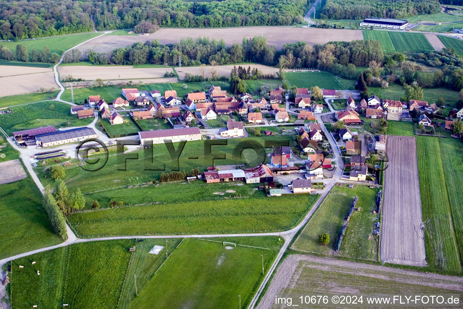 Photographie aérienne de Hegeney dans le département Bas Rhin, France