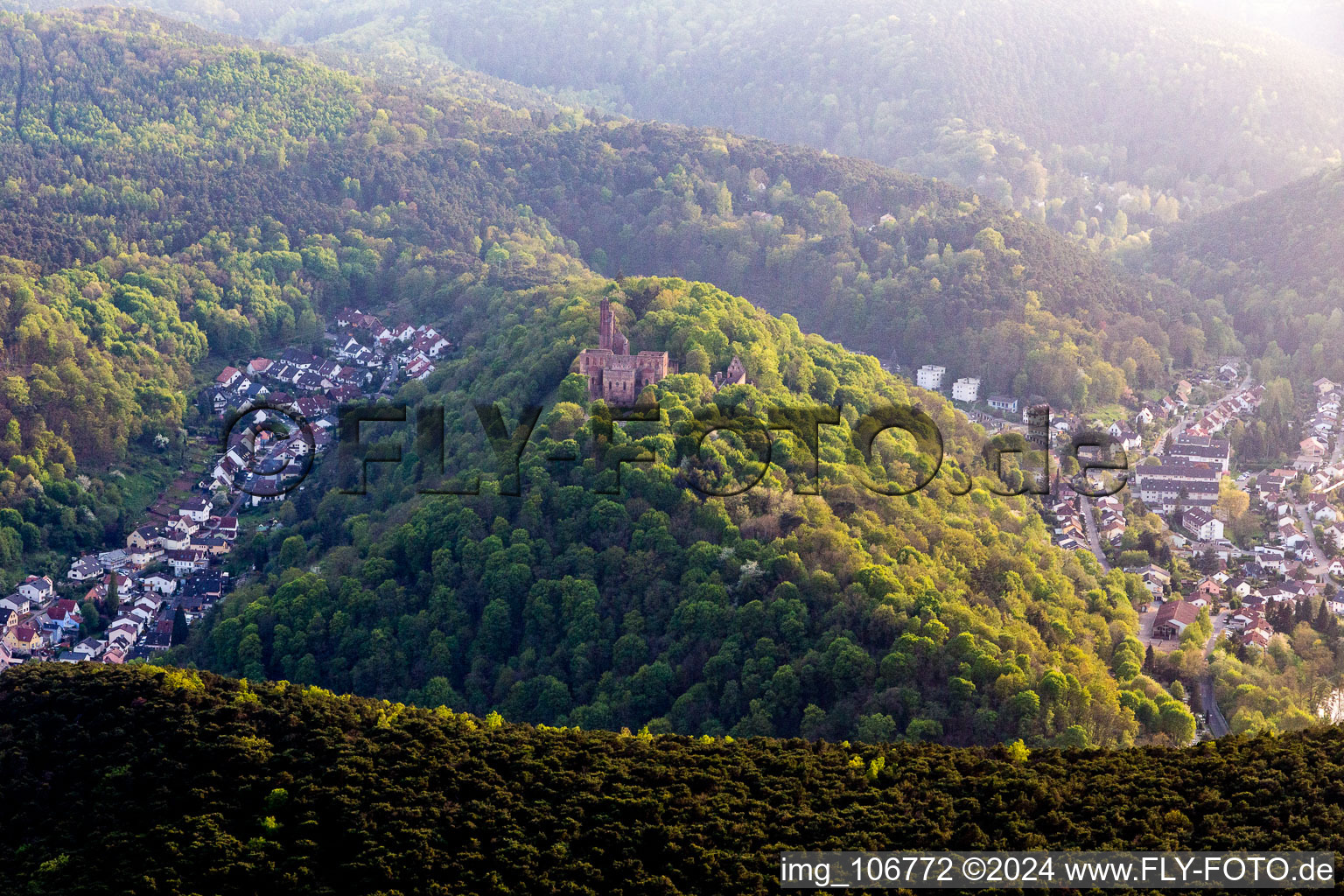 Vue aérienne de Limbourg à le quartier Grethen in Bad Dürkheim dans le département Rhénanie-Palatinat, Allemagne