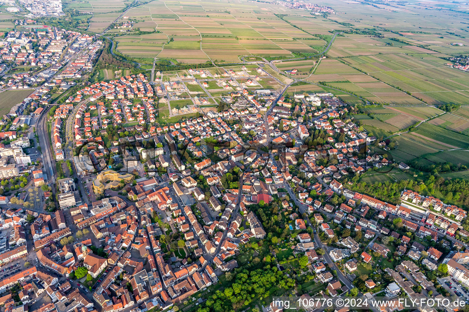 Vue aérienne de Fronhofallee à Bad Dürkheim dans le département Rhénanie-Palatinat, Allemagne