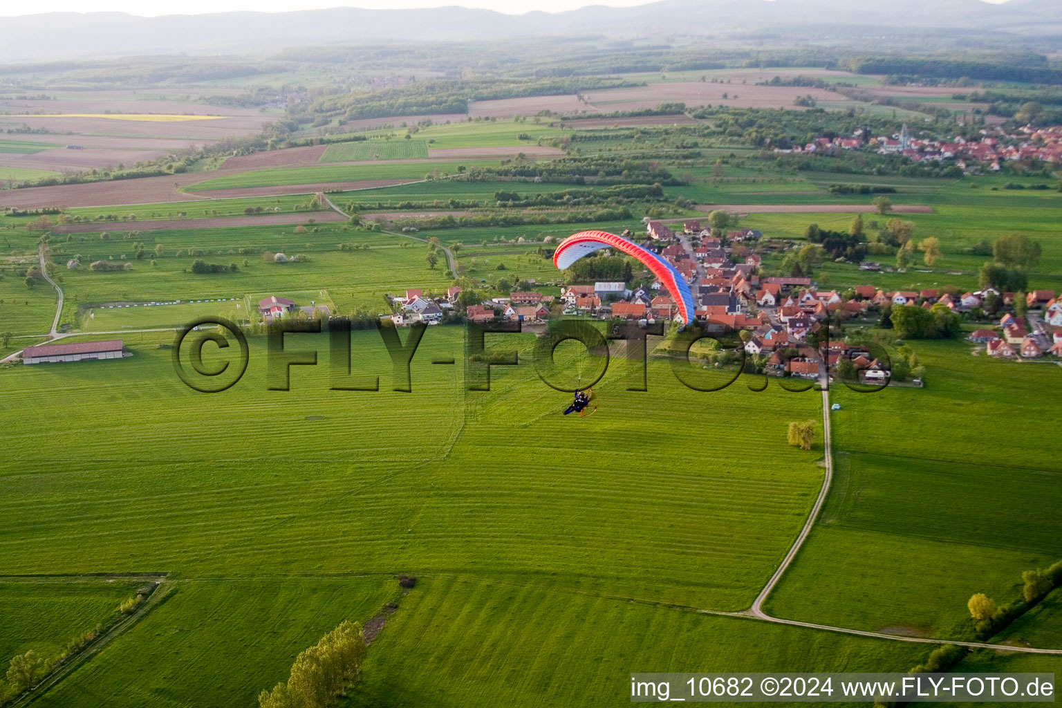 Eschbach dans le département Bas Rhin, France vue d'en haut