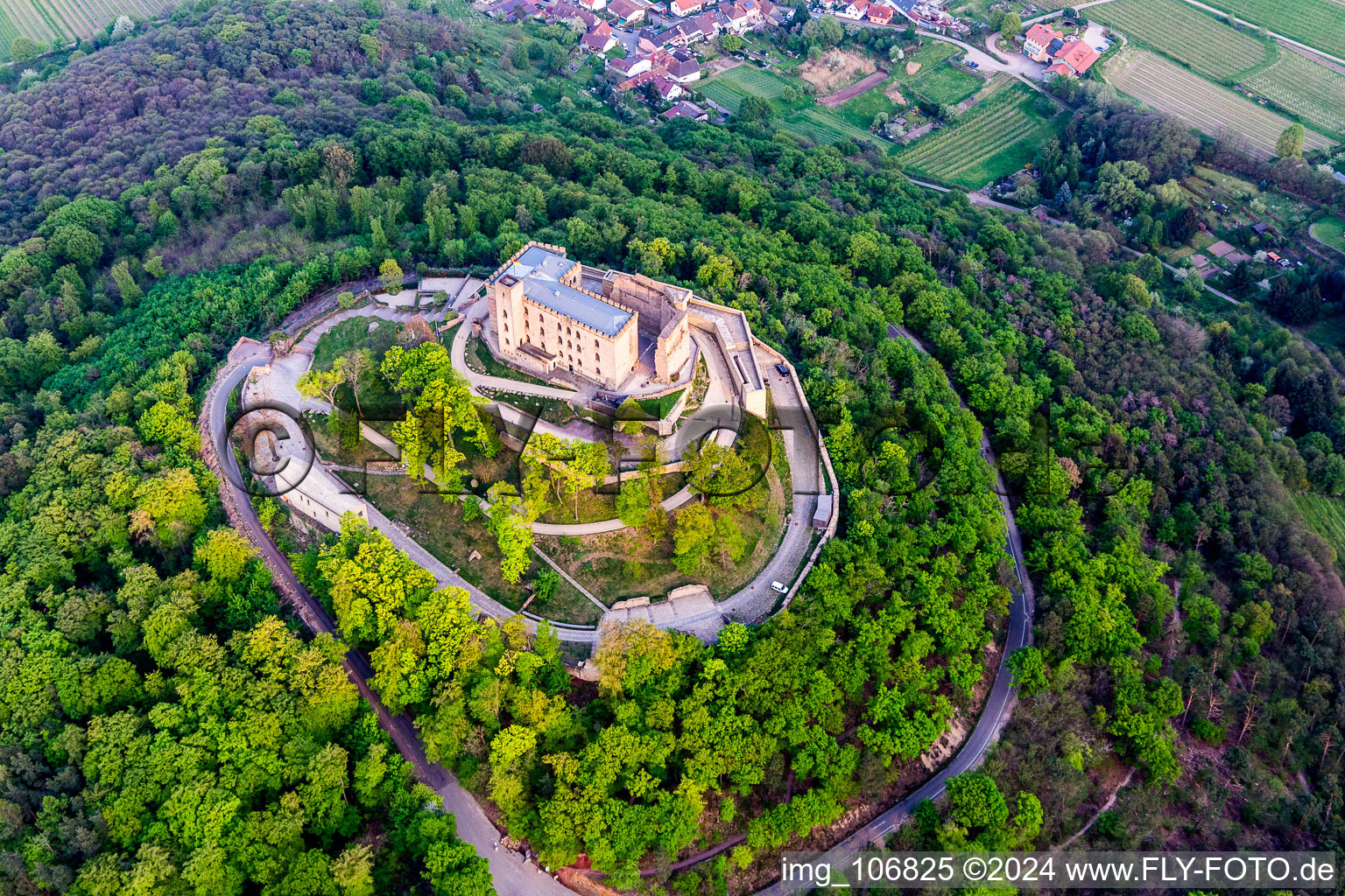 Vue aérienne de Château de Hambach près d'Ober-Hambach à le quartier Hambach an der Weinstraße in Neustadt an der Weinstraße dans le département Rhénanie-Palatinat, Allemagne