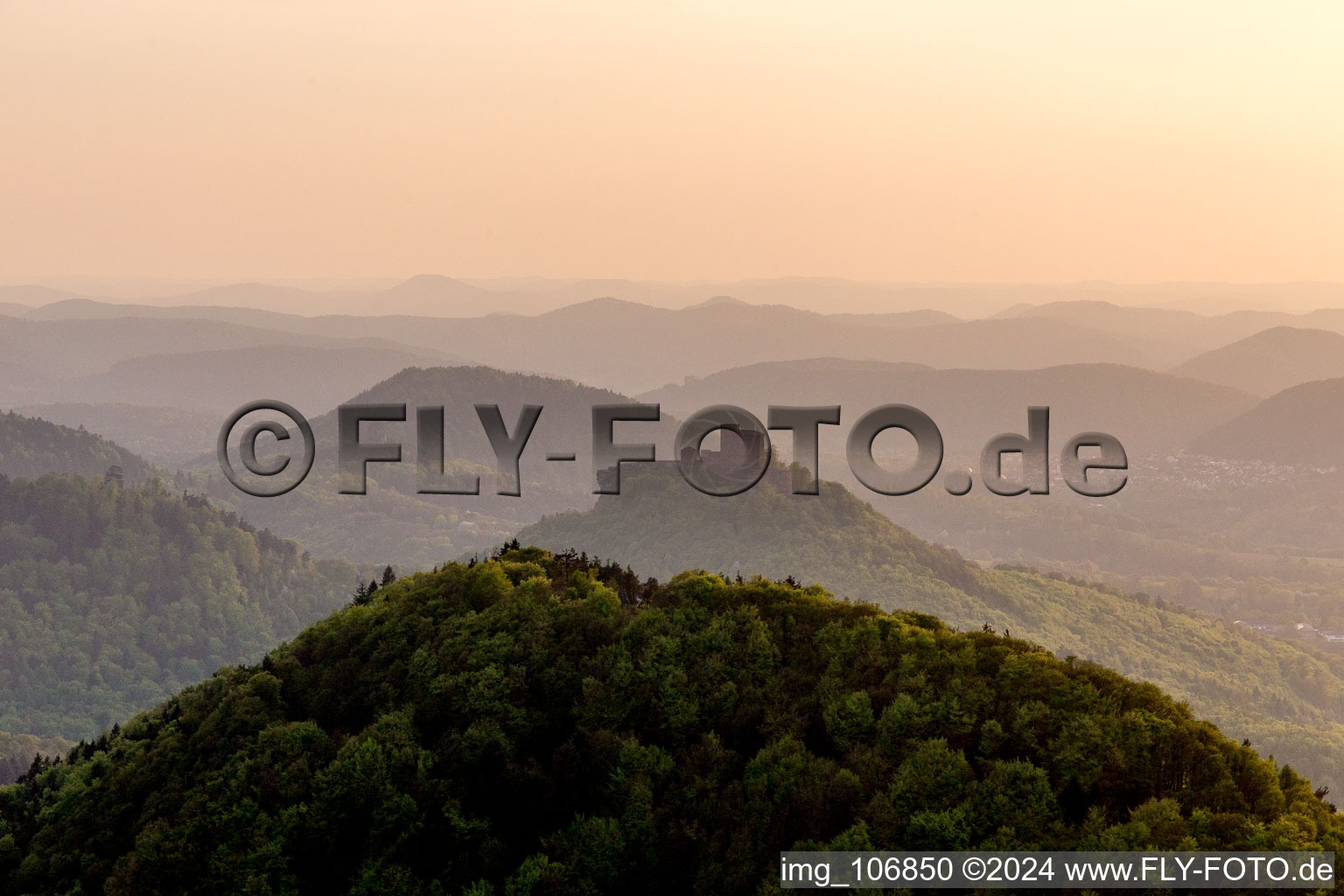 Image drone de Château de Trifels à Annweiler am Trifels dans le département Rhénanie-Palatinat, Allemagne