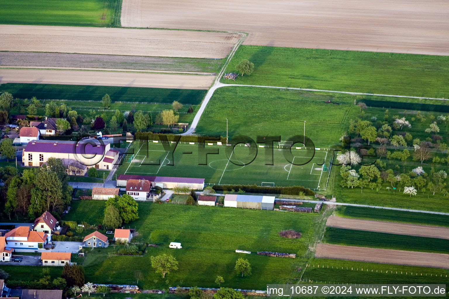 Enregistrement par drone de Eschbach dans le département Bas Rhin, France