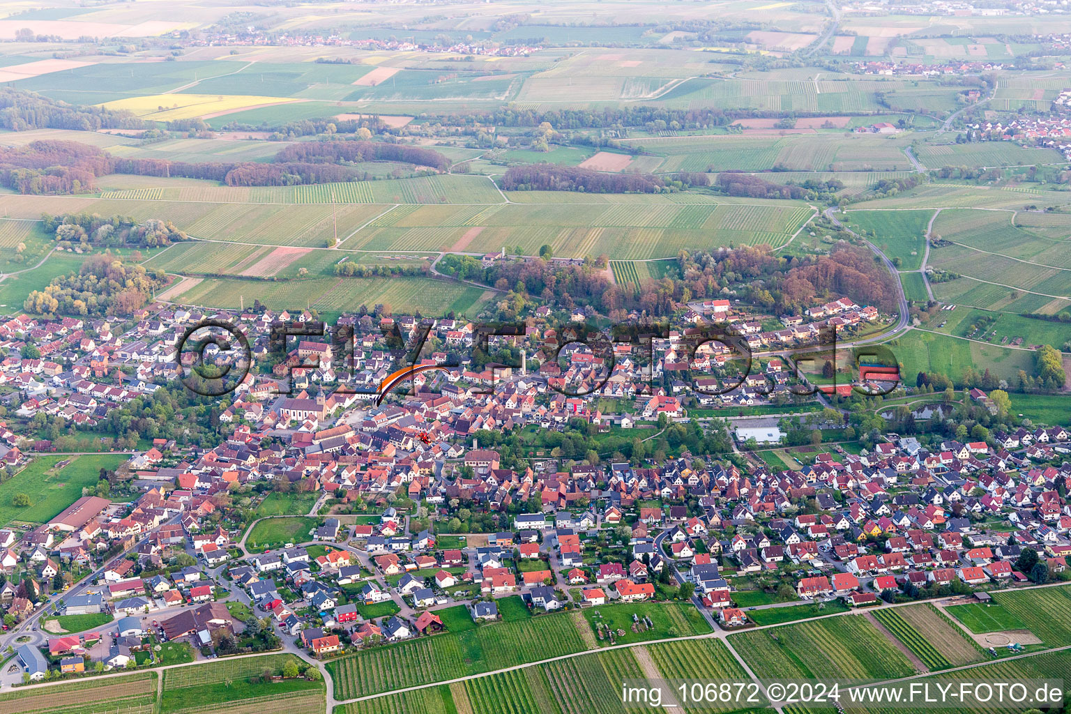 Image drone de Klingenmünster dans le département Rhénanie-Palatinat, Allemagne