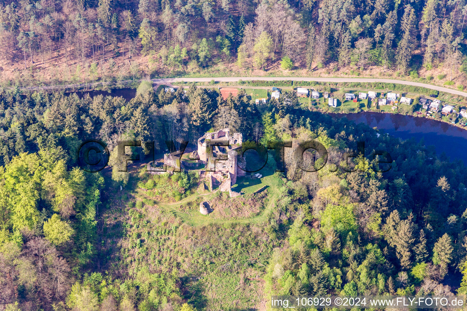 Image drone de Dahn dans le département Rhénanie-Palatinat, Allemagne