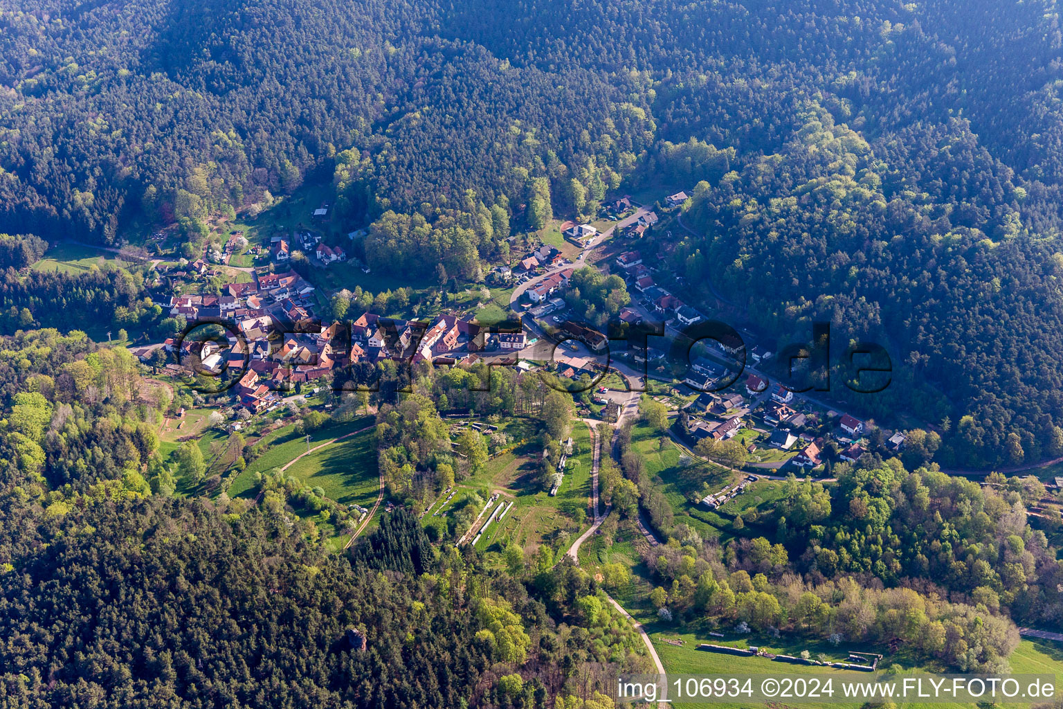 Vue aérienne de Darstein dans le département Rhénanie-Palatinat, Allemagne