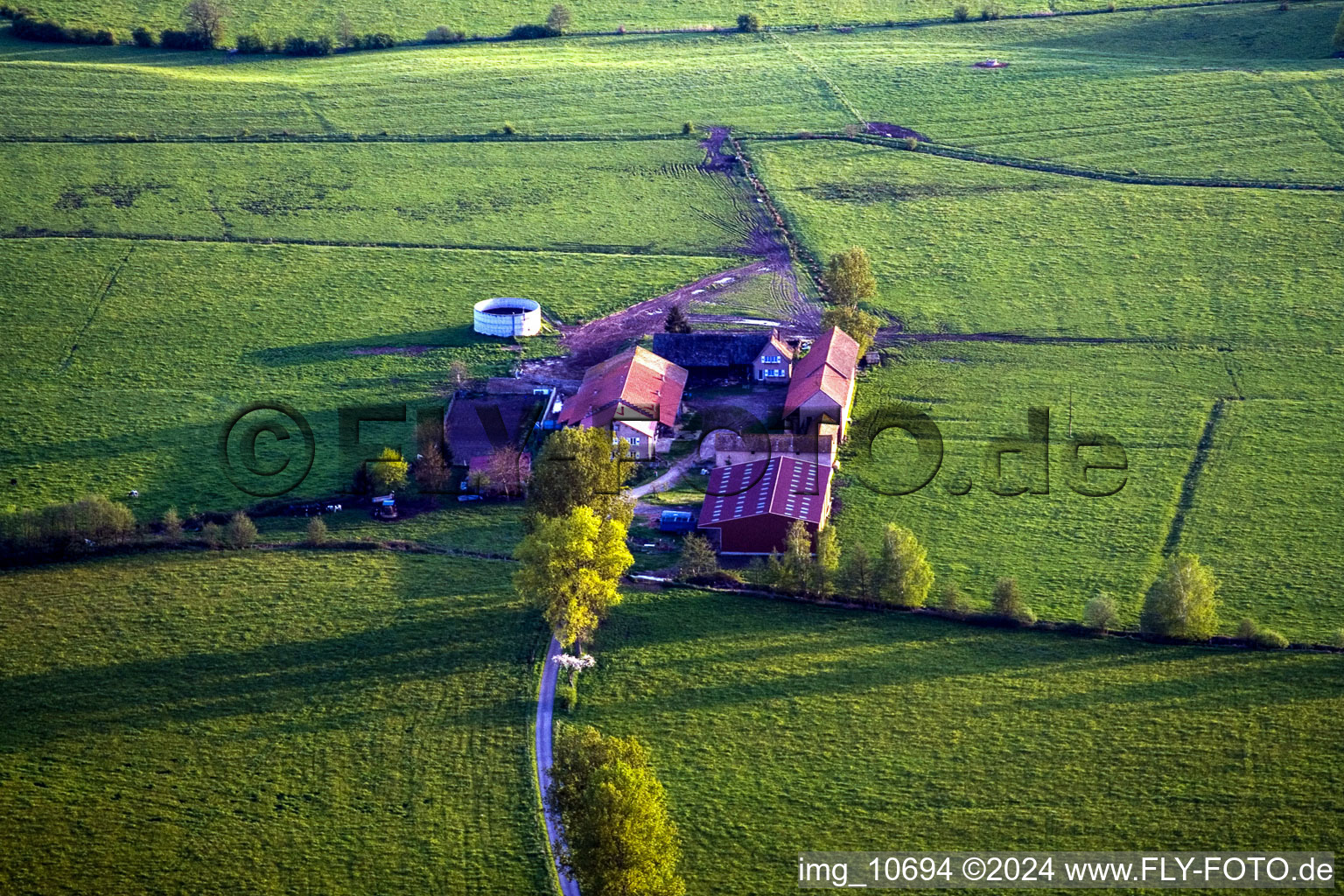 Vue aérienne de Mertzwiller dans le département Bas Rhin, France