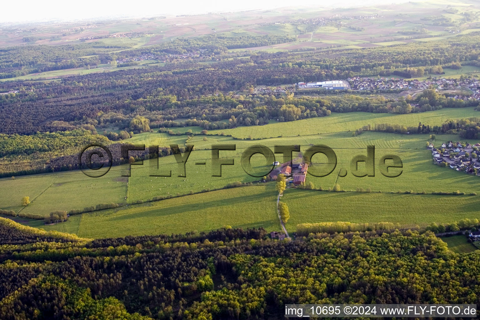 Photographie aérienne de Mertzwiller dans le département Bas Rhin, France