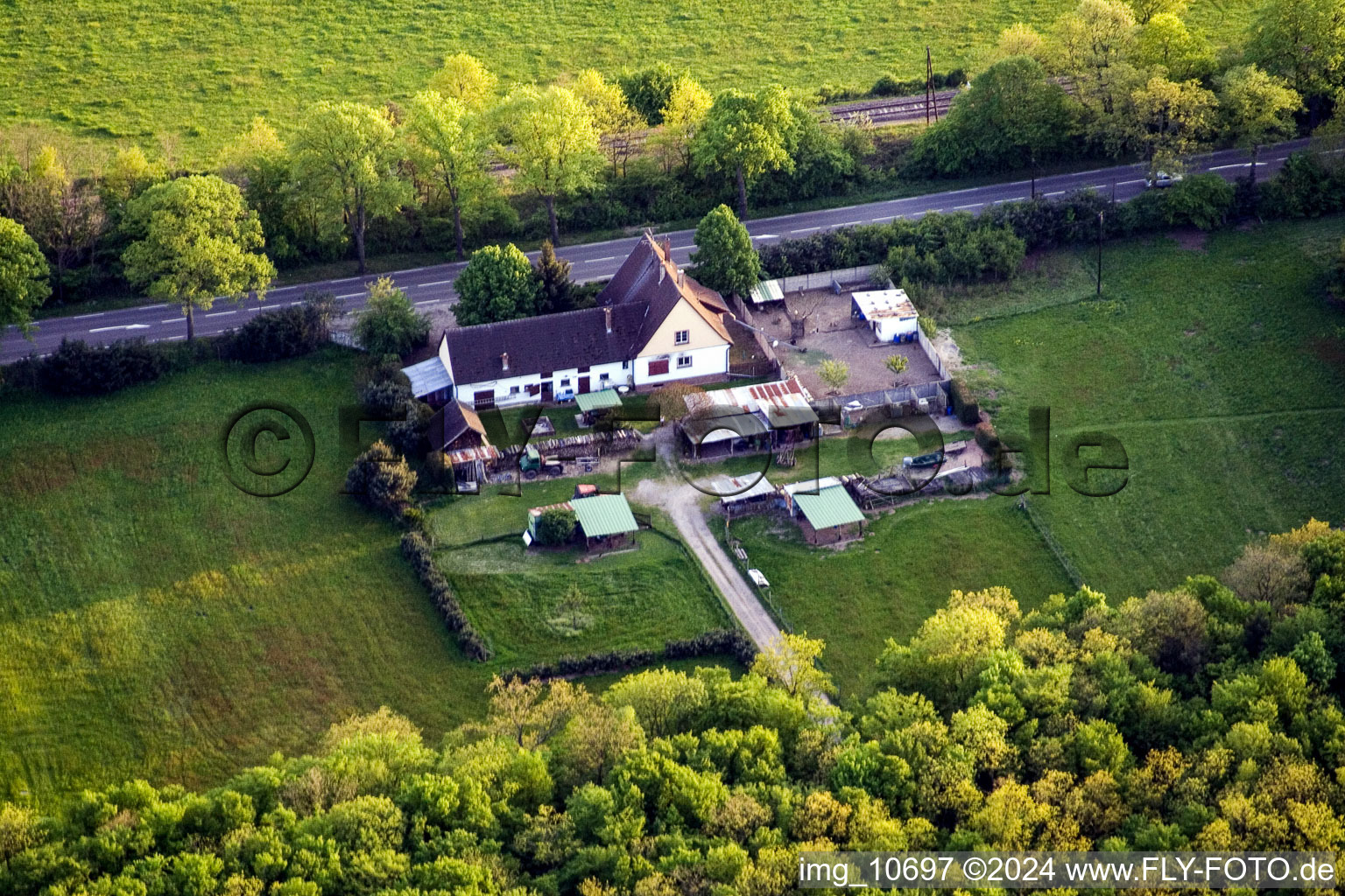 Mertzwiller dans le département Bas Rhin, France d'en haut