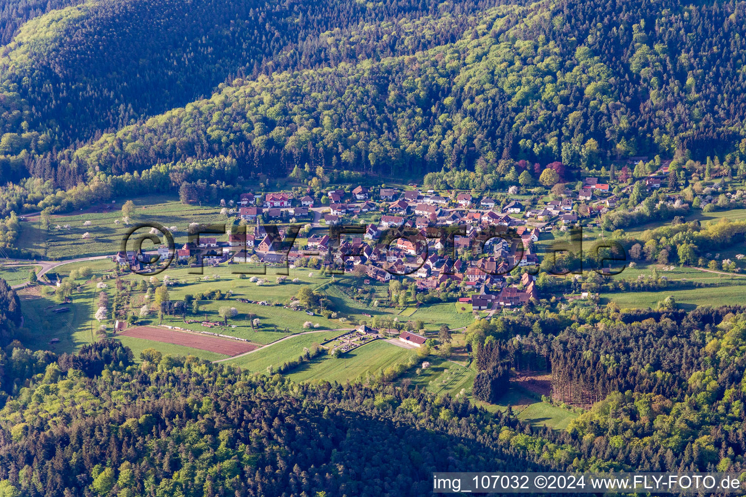 Enregistrement par drone de Böllenborn dans le département Rhénanie-Palatinat, Allemagne