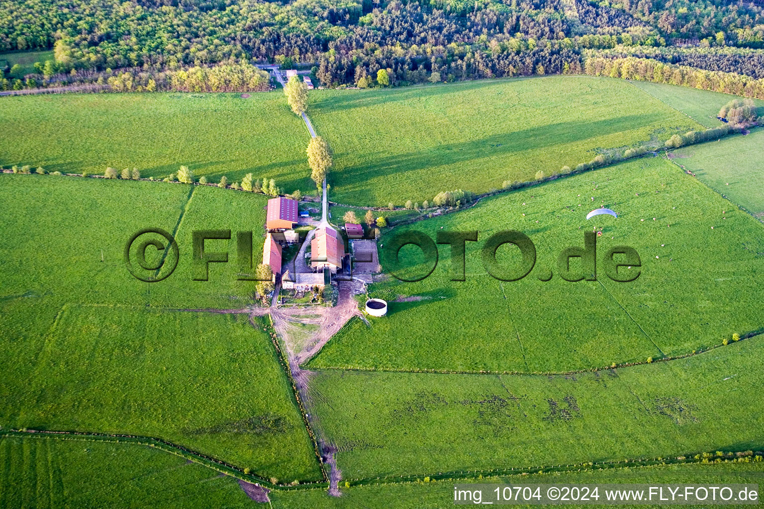 Enregistrement par drone de Mertzwiller dans le département Bas Rhin, France