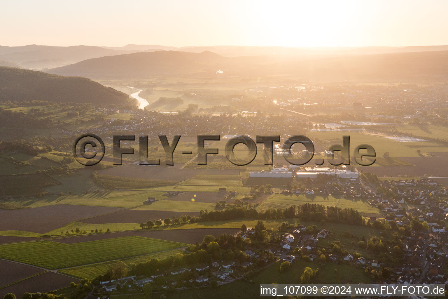 Vue oblique de Thonenburg dans le département Rhénanie du Nord-Westphalie, Allemagne