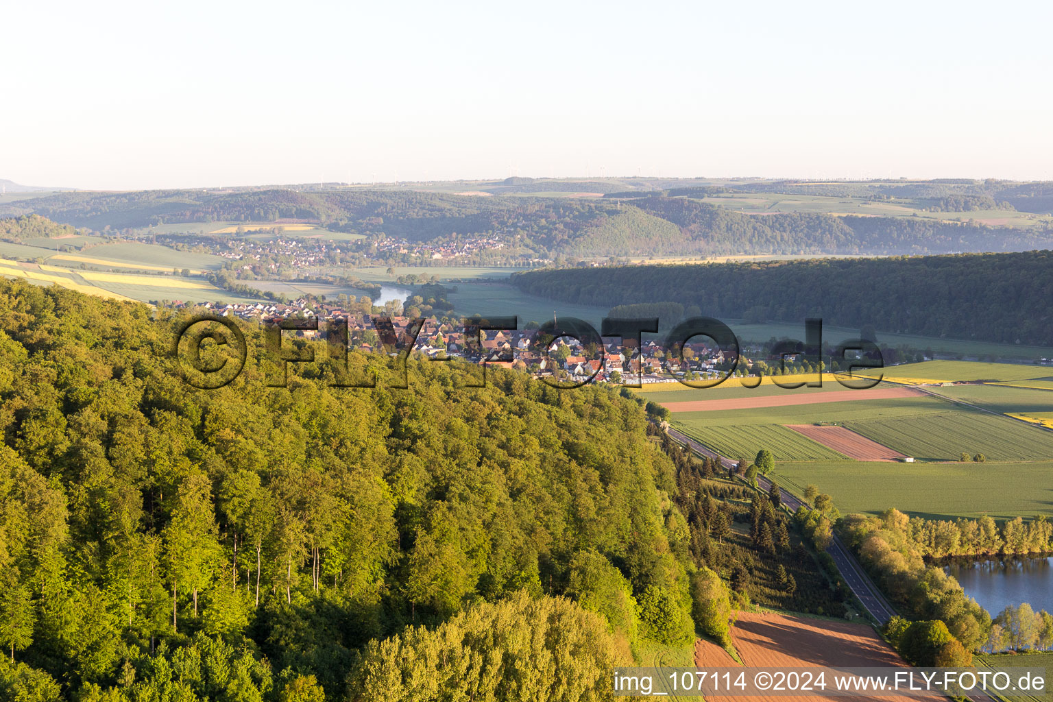 Vue aérienne de Heinsen dans le département Basse-Saxe, Allemagne