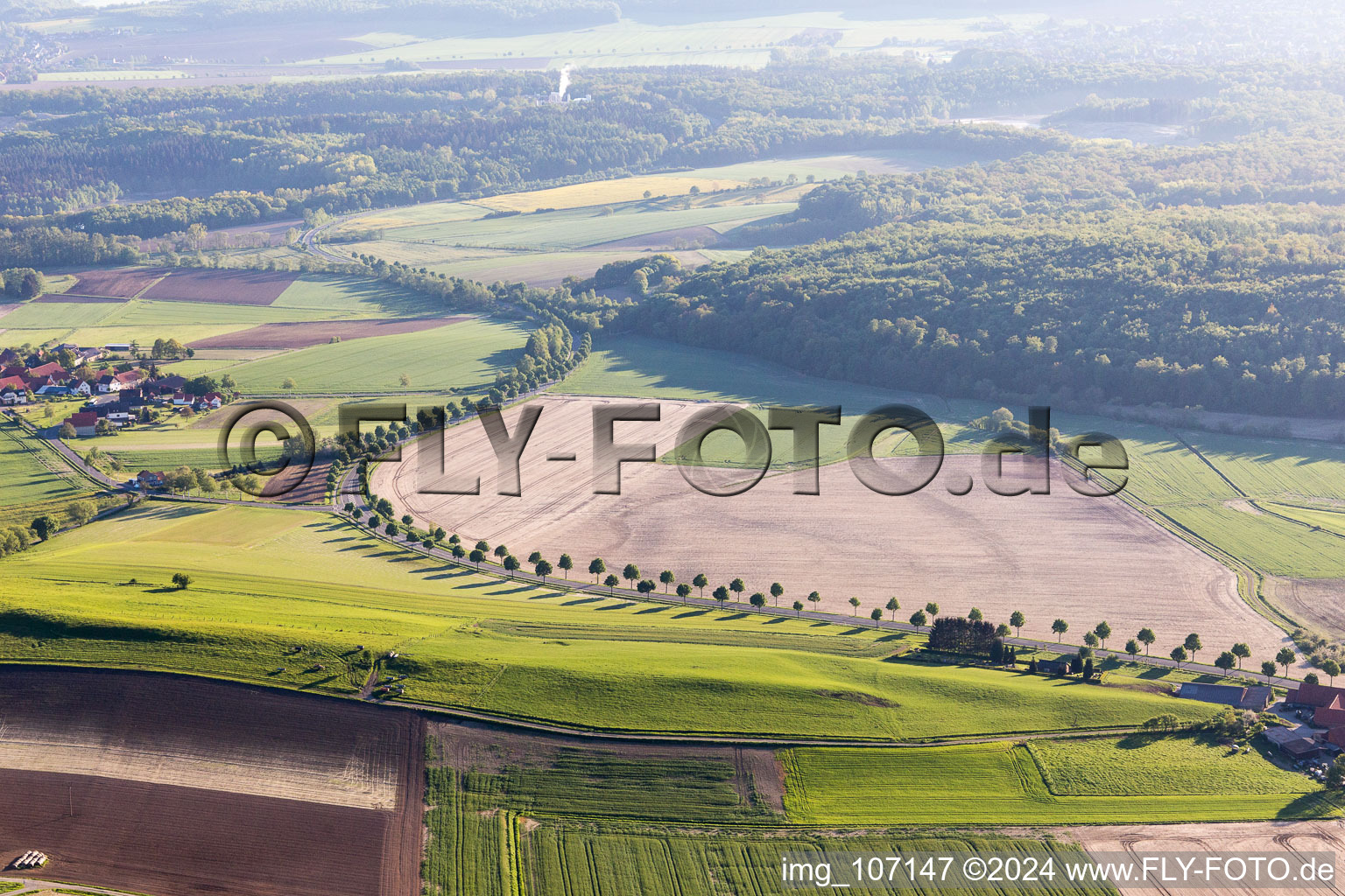 Vue aérienne de Capellenhagen dans le département Basse-Saxe, Allemagne