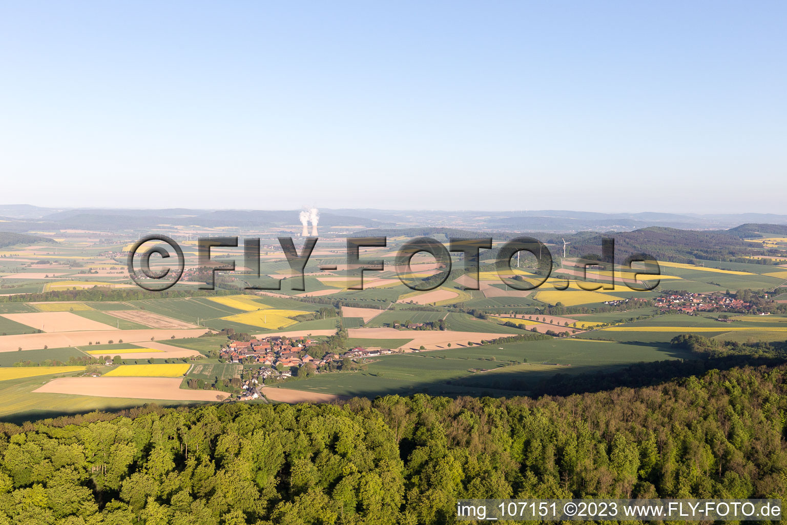 Vue aérienne de Bremke dans le département Basse-Saxe, Allemagne