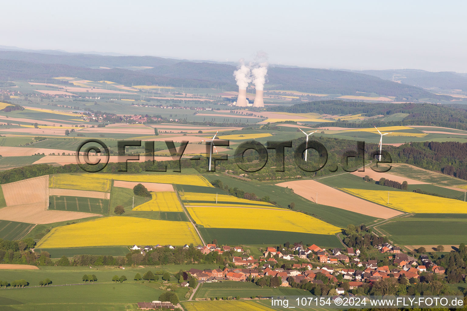 Vue oblique de Bremke dans le département Basse-Saxe, Allemagne