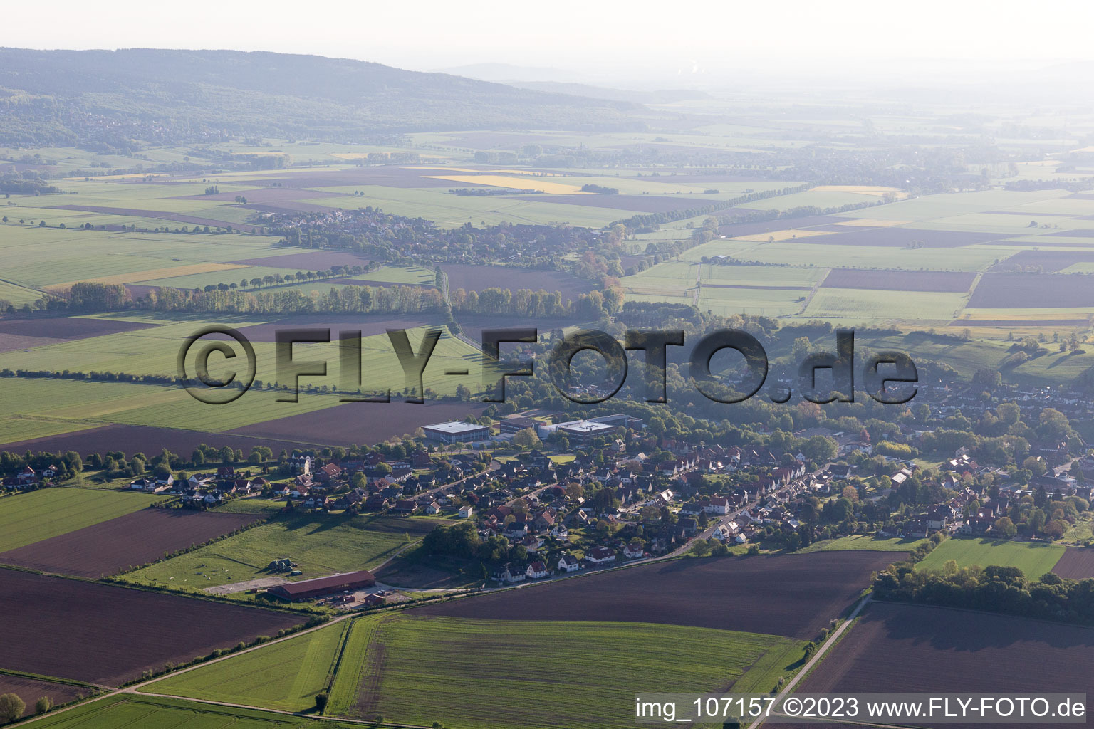 Vue aérienne de Salzemmendorf dans le département Basse-Saxe, Allemagne