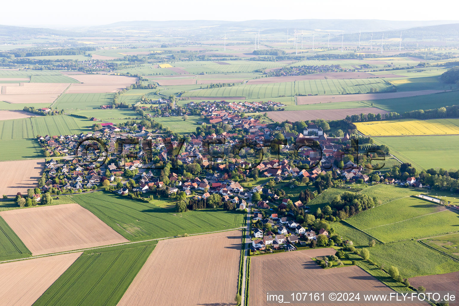 Vue aérienne de Bisperode dans le département Basse-Saxe, Allemagne