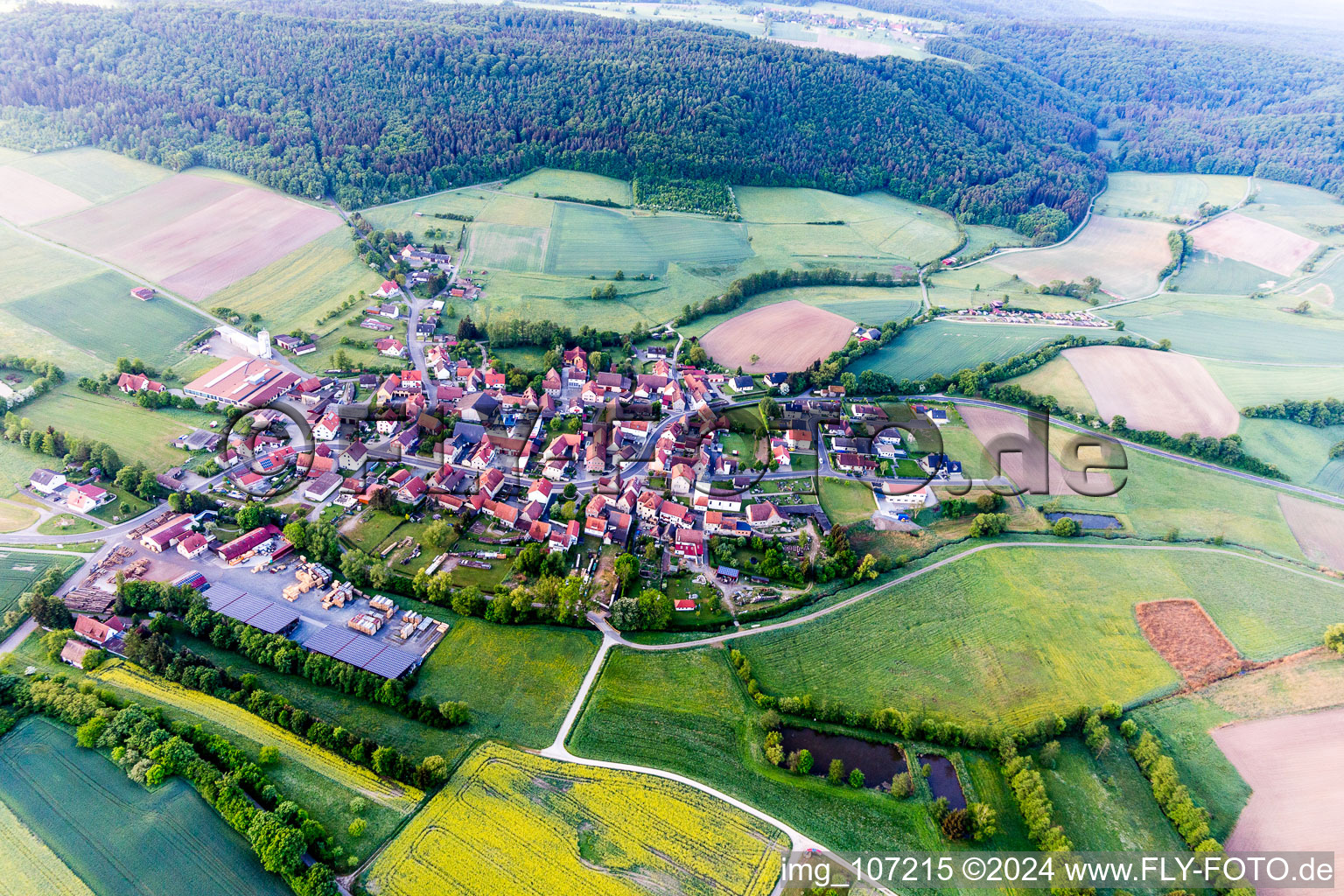 Photographie aérienne de Quartier Wustviel in Rauhenebrach dans le département Bavière, Allemagne