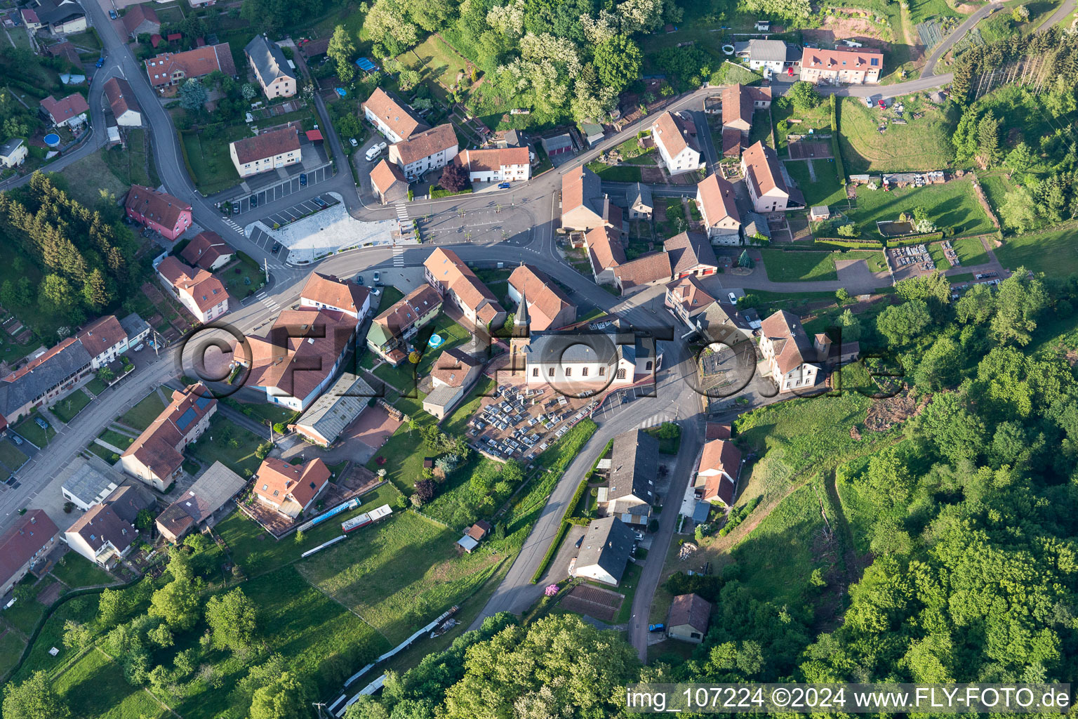 Photographie aérienne de Hottviller dans le département Moselle, France