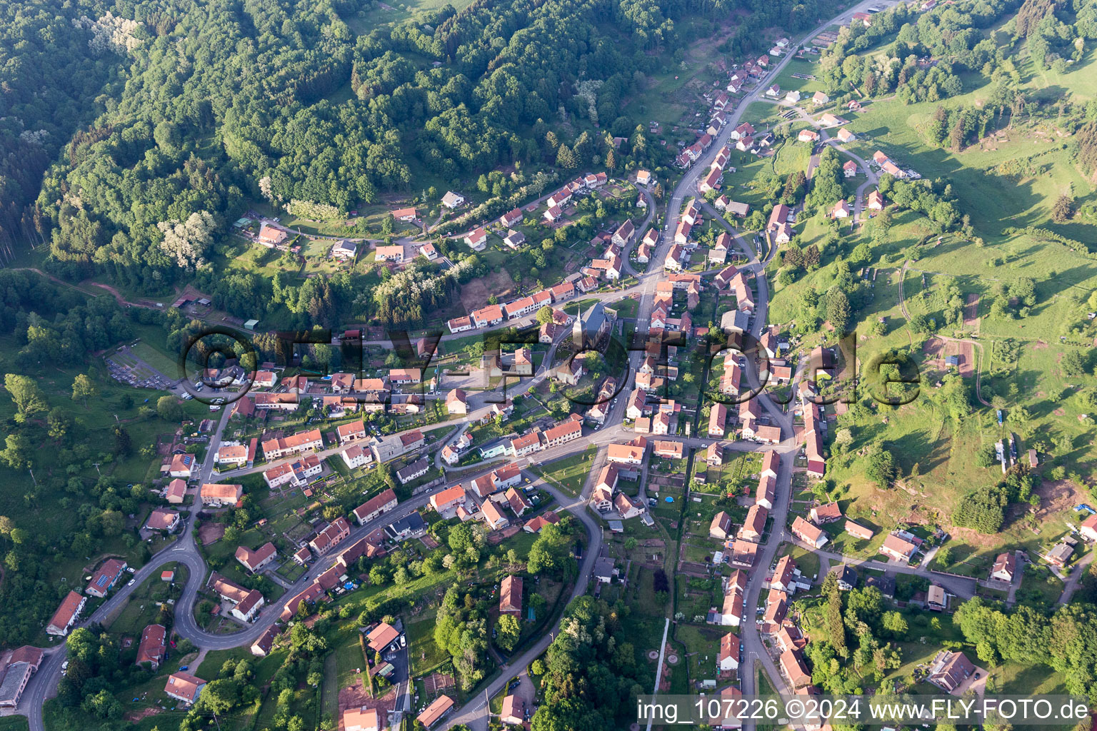 Photographie aérienne de Schorbach dans le département Moselle, France