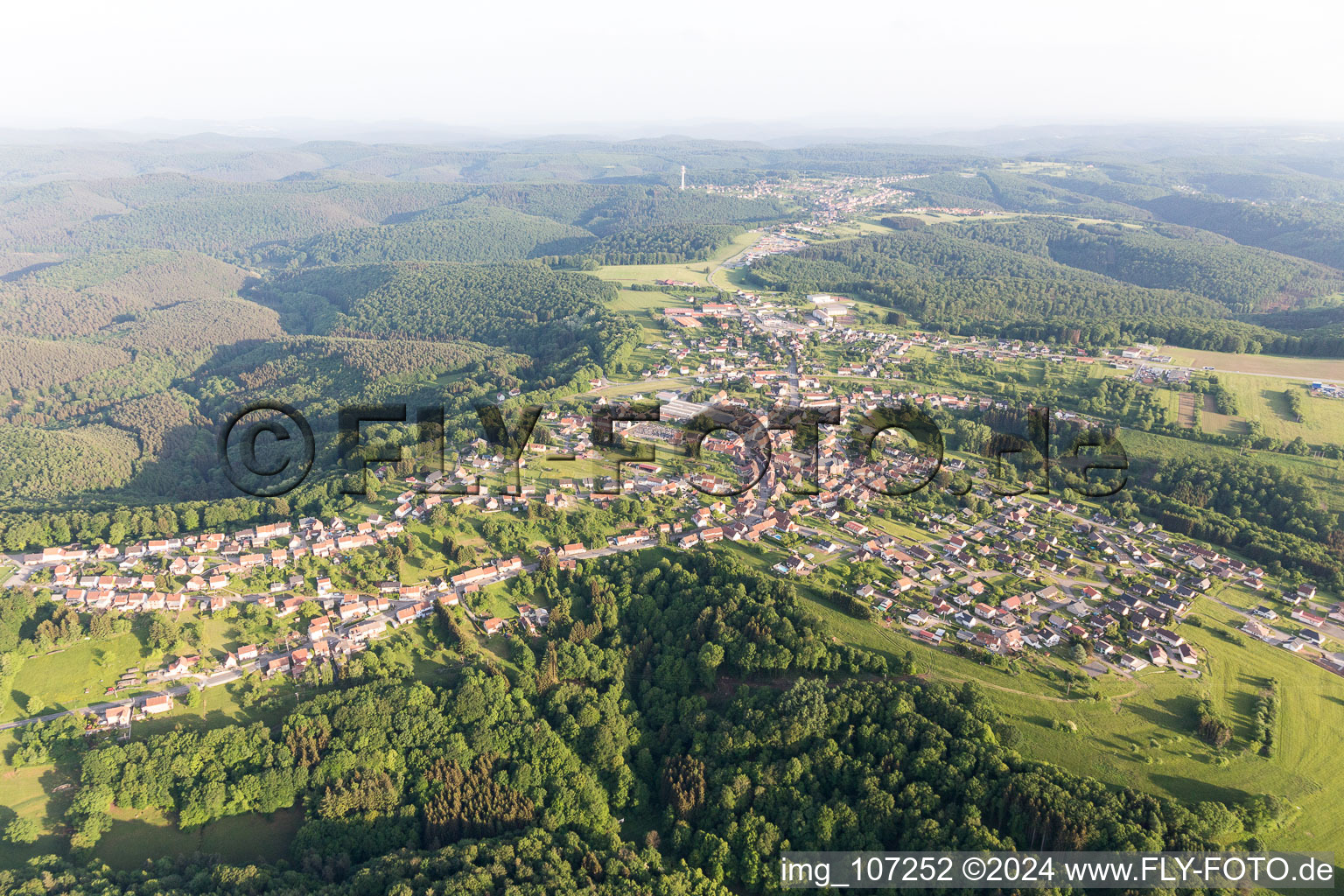 Lemberg dans le département Moselle, France vue d'en haut