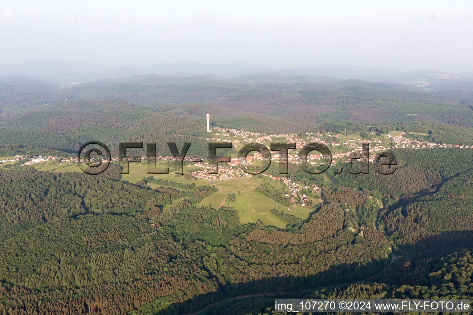 Photographie aérienne de Goetzenbruck dans le département Moselle, France