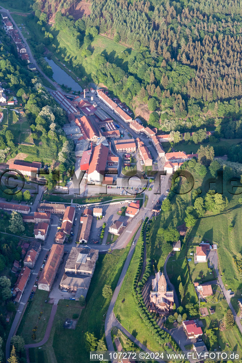 Vue oblique de Saint-Louis-lès-Bitche dans le département Moselle, France