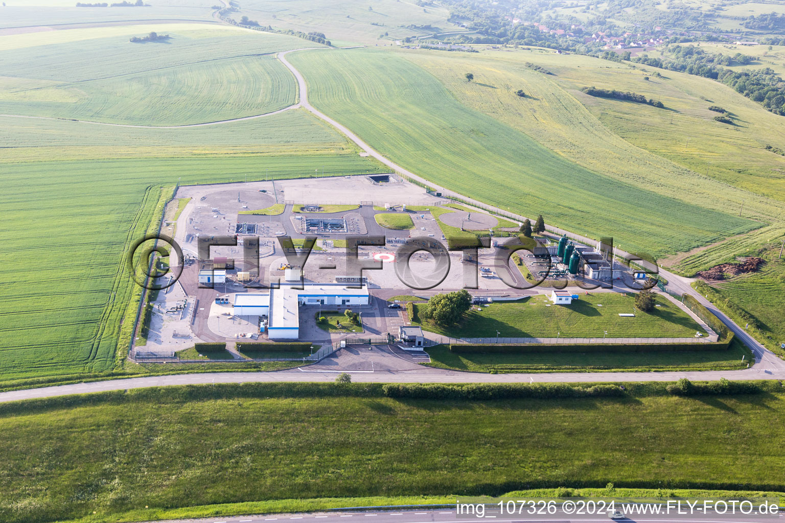 Vue aérienne de Station Gaz à Obergailbach dans le département Moselle, France